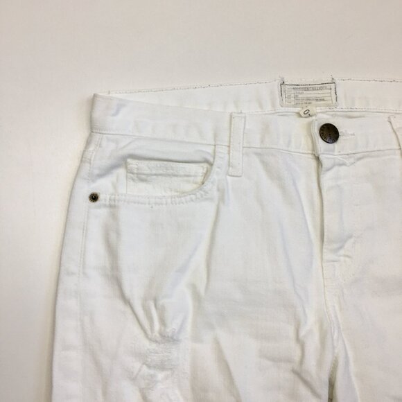 CURRENT ELLIOTT Sugar Destroy Distressed THE BOYFRIEND 5 Pocket Crop Jeans - Picture 5 of 15